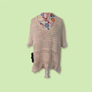 Beige Crochet Coverup